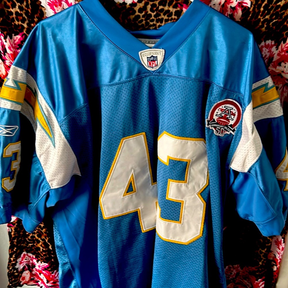 Huge baby blue chargers, jersey